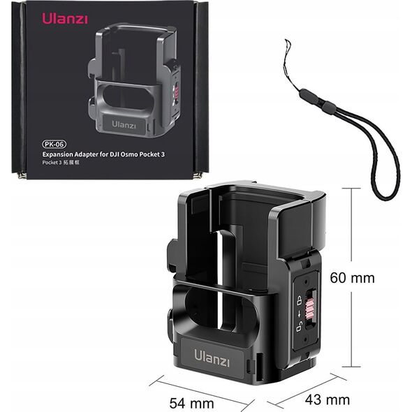 Ulanzi Obudowa Osłona Uchwyt Mocowanie System Gopro 1/4"" Iso Do Dji Osmo Pocket 3 / C014 / Pk-06