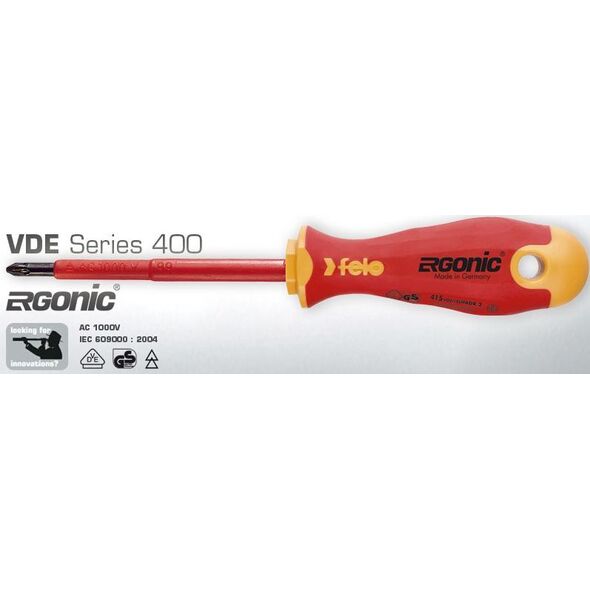 Felo Wkrętak krzyżowy PZ3 Ergonic 400 VDE izolowany 1000V 150 x 8mm (41530490) 3395346 4007157531636