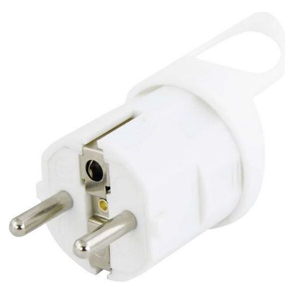 Emos Wtyczka kątowa 10/16A 250V 2P+Z z uchwytem biała EM-GRC-02 (P0039) 3397762 8595025391834