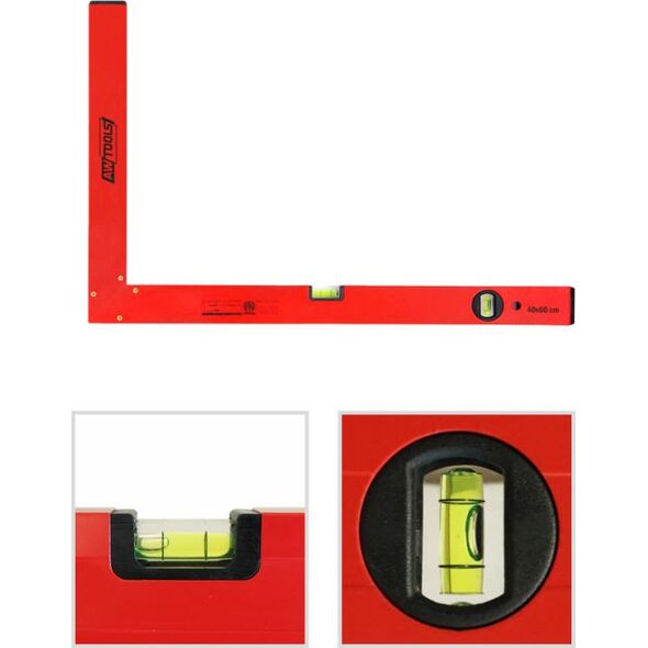 AWTools Kątownik 90° z poziomicą 50 x 80cm (AW30108) 3401723 5902198749219
