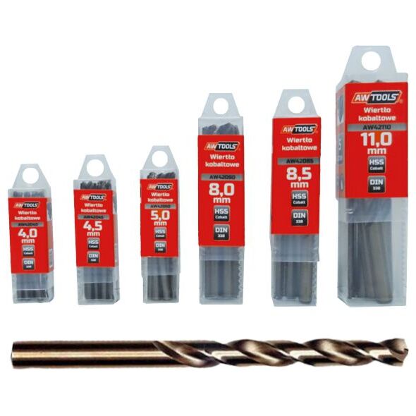 Wiertło AWTools do metalu kobaltowe walcowe 3,5mm 10szt. (AW42035) 3404579 5902198747666