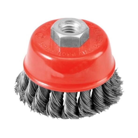 AWTools Szczotka doczołowa 65mm / Drut skręcany / GWINT M14(AW40538) 3404625 5902198748816