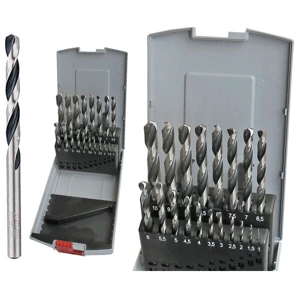Wiertło Bosch do metalu HSS walcowe 1 - 10 mm zestaw (2608577351) 3416570 3165140917698