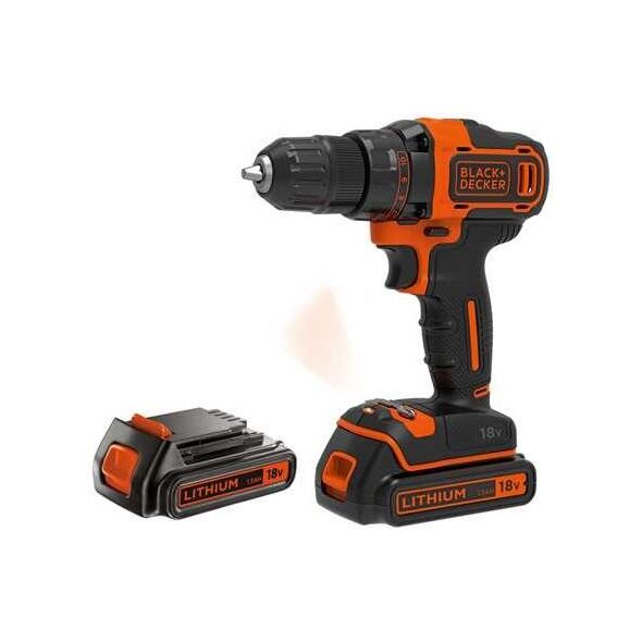 Wiertarko-wkrętarka Black&Decker BDCDD186KB 18 V 2 x akumulator 1.5 Ah 4006572 5035048641101