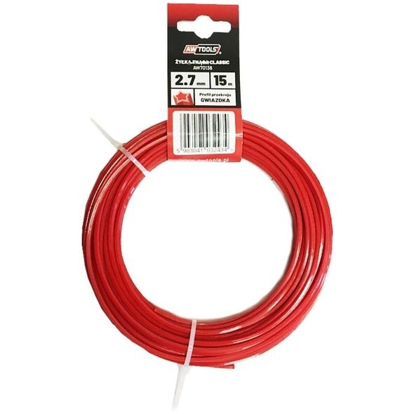 AWTools Żyłka tnąca CLASSIC 2,7x15m gwiazdka (AW70136) 4016817 5903041032434