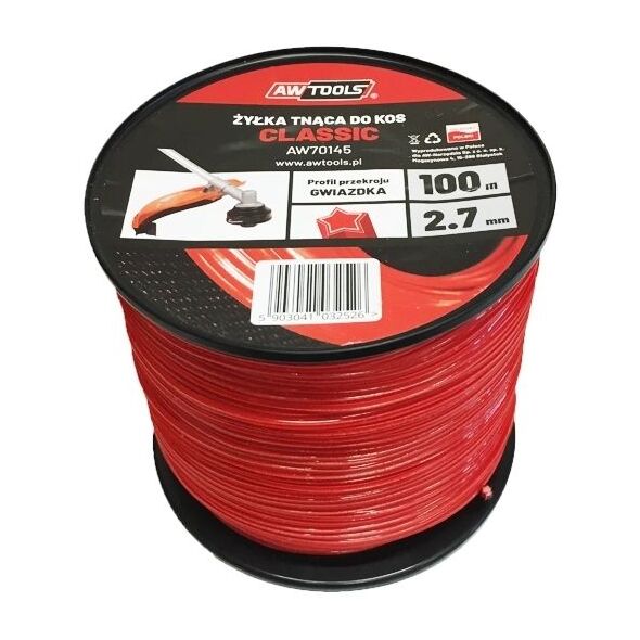 AWTools Żyłka tnąca CLASSIC 2,7x100m okrągła (AW70139) 4016820 5903041032465