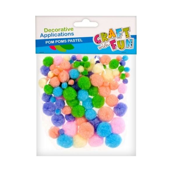 Craft with Fun Ozdoba Dekoracyjna Pompon Pastel (MQ 003) 4033139 5902643676657