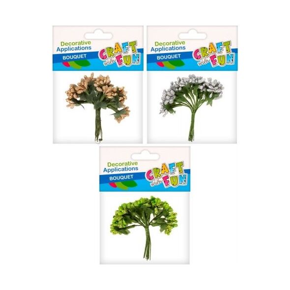 Craft with Fun Ozdoba Dekoracyjna Bukiet 3 Mix (PU003A/B/C) 4033154 5902643682399