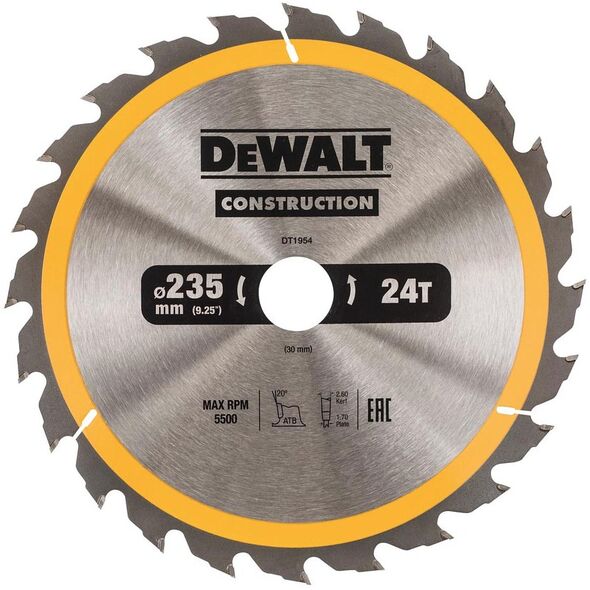 Dewalt Piła tarczowa 235x30mmx24z - DT1954-QZ 4084876 5035048095713