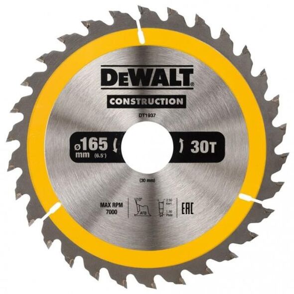 Dewalt Piła tarczowa 165x30mmx30z - DT1937-QZ 4084903 5035048095546