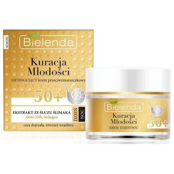 Bielenda Krem do twarzy przeciwzmarszczkowy z ekstraktem ze śluzu ślimaka 50+ na dzień/noc 50ml 4631085 5902169030568