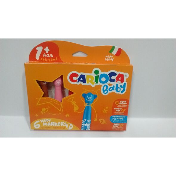 KW Trade Flamastry Carioca Misiaki 6 kolorów (42815) 4642189 8003511428150