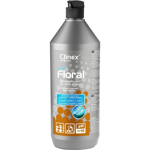 Clinex Uniwersalny płyn CLINEX Floral Ocean 1L 77-890, do mycia podłóg 4666028 5907513273561