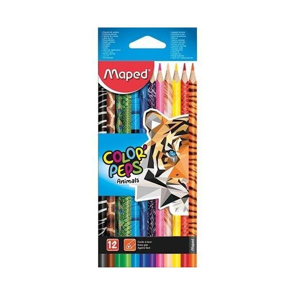 Maped Kredki Colorpeps Animal 12 kolorów MAPED 4667233 3154148322122