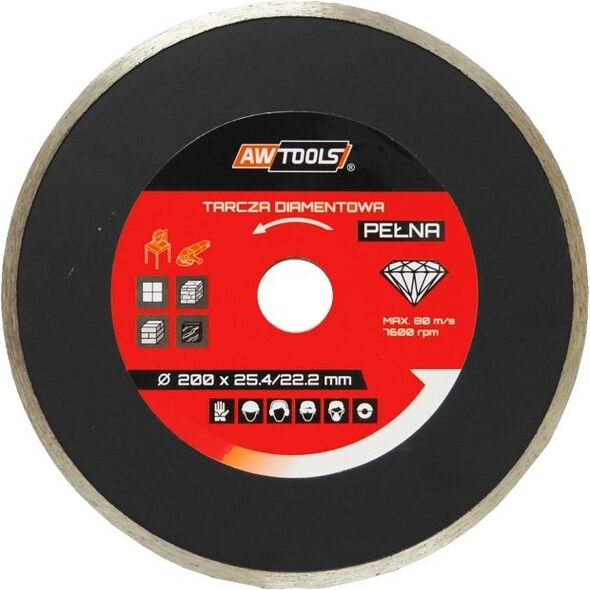 AWTools Tarcza diamentowa pełna 125 x 22,2mm (AW44125) 4685544 5902198748236