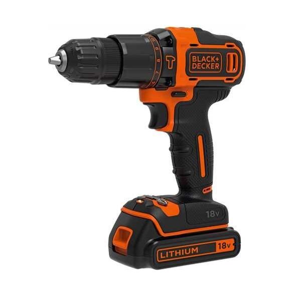 Wiertarko-wkrętarka Black&Decker BDCHD18K 18 V 1 x akumulator 1.5 Ah 4865178 5035048641132