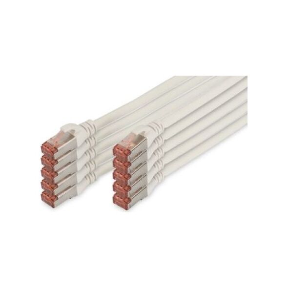 Digitus Patchcord CAT6, S-FTP, 5m, 10 sztuk (DK-1644-050-WH-10) 4872121 4016032442325