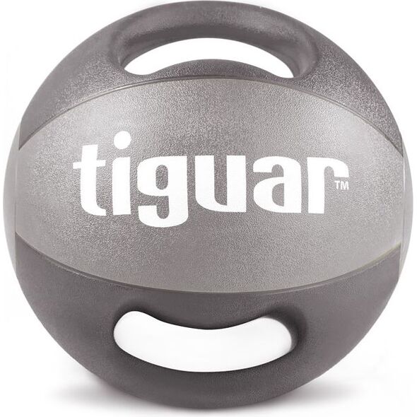 Tiguar Piłka lekarska z uchwytami szara 8 kg (TI-PLU008) 4979619 5906660029830