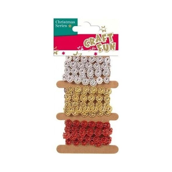 Craft with Fun Taśma ozdobna 3mix x 1m 4997385 5902643681552