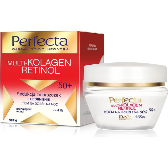 Perfecta Krem do twarzy Multi-Kolagen Retinol 50+ ujędrniający 50ml 5307543 5900525050816
