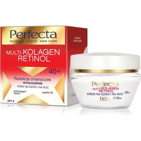 Perfecta Krem do twarzy Multi-Kolagen Retinol 40+ wygładzający 50ml 5307544 5900525050809