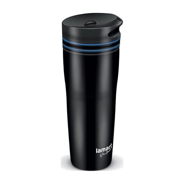 Lamart Kubek termiczny 360ml czarny/niebieski Manq (LT4050) 5615861 8590669251292