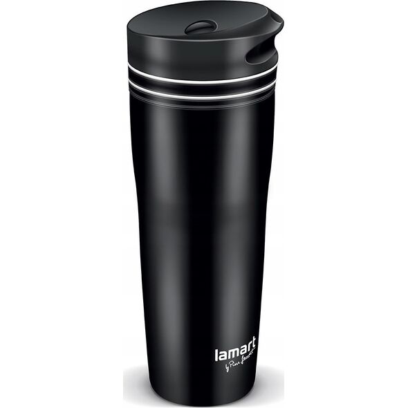 Lamart Kubek termiczny 360ml czarny/biały Manq (LT4049) 5615862 8590669251285