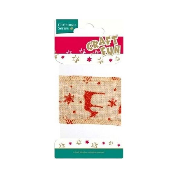 Craft with Fun CF OZDOBA BN TASMA PARCIANA 5,5CM/1M B/C 24/288 5656179 5902643695733