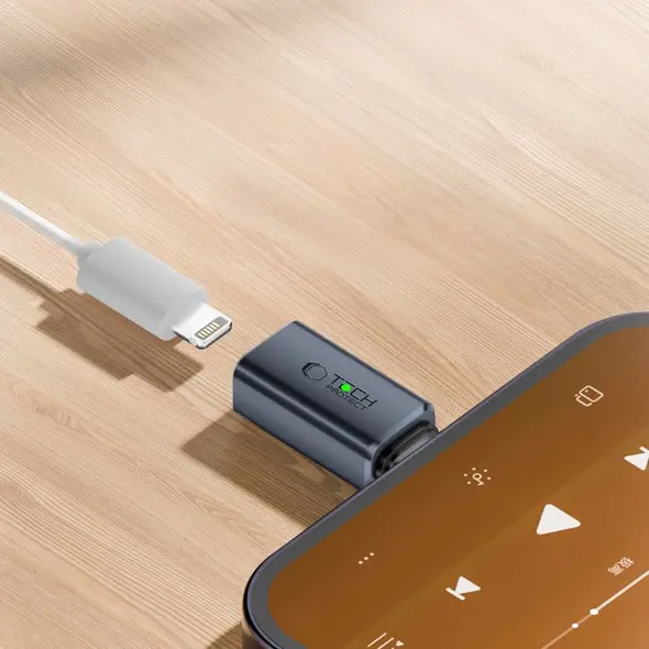 Tech-Protect Ultraboost Audio Adapter USB-C / Lightning Grey