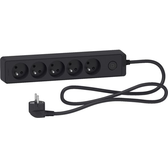 Listwa zasilająca Schneider Electric Odace przeciwprzepięciowa 5 gniazd 3 m czarna (ST9353B) 5963621 3606489493769