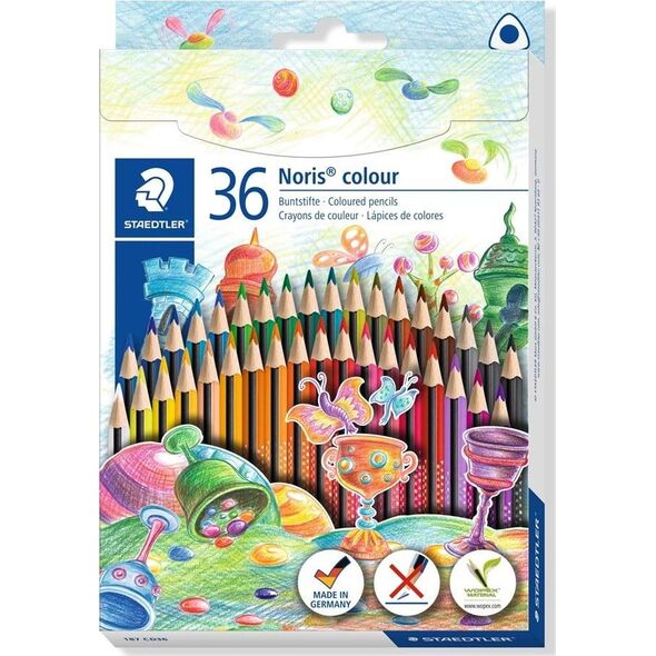 Staedtler Kredki trójkątne Noris Colour 36 kolorów STAEDTLER 6019837 4007817028384