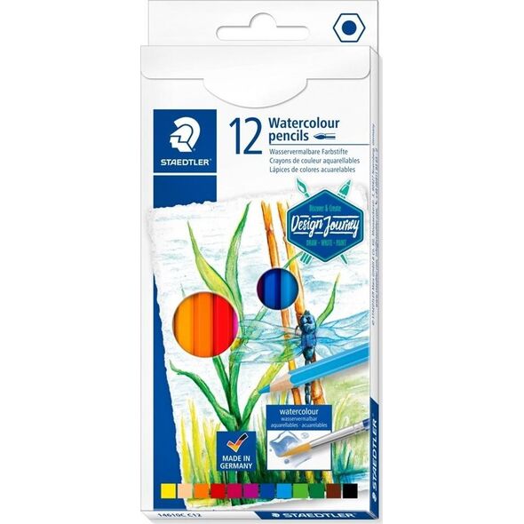 Staedtler Kredki akwarelowe sześciokątne 12 kolorów 6019841 4007817052259