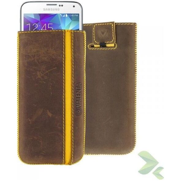 Valenta Valenta Pocket Stripe Vintage - Skórzane Etui Wsuwka Samsung Galaxy S5, Sony Xperia Z I Inne (brązowy) 6042214 8718858910465