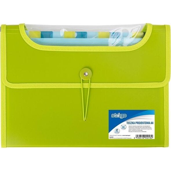 Strigo Teczka PP A4 12 przekładek zielona 6052898 6930518940182