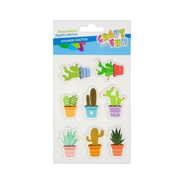 Craft with Fun Naklejki wypukłe kaktusy 6053483 5902643625990