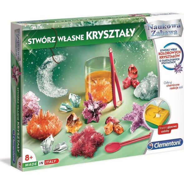 Clementoni Naukowa zabawa.Stwórz własne kryształy 6077123 8005125500697