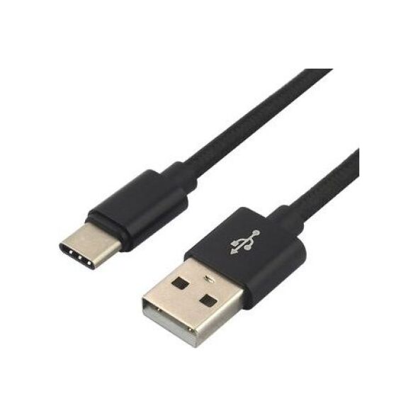 Kabel USB EverActive USB-A - USB-C 1 m Czarny (CBB-1CB) 6121704 5903205770738