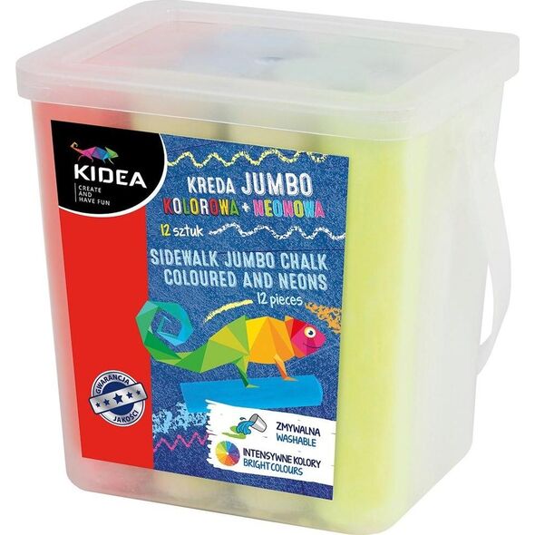 Derform Kreda kolorowa + neonowa Jumbo 12 szt. 6205418 5901130068890