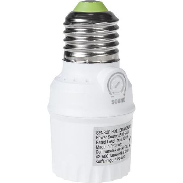 Maclean Oprawa żarówki E27 Maclean MCE232 z czujnikiem dzwięku max 100W zakres 30dB - 90dB 6288605 5902211111610