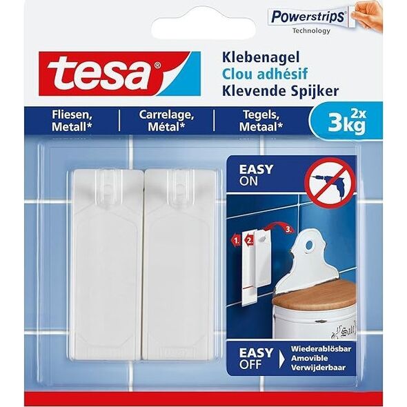 Tesa 1x2 Tesa Adhesive Nail 3kg for Tiles & Metal 77763 6294782 4042448340399