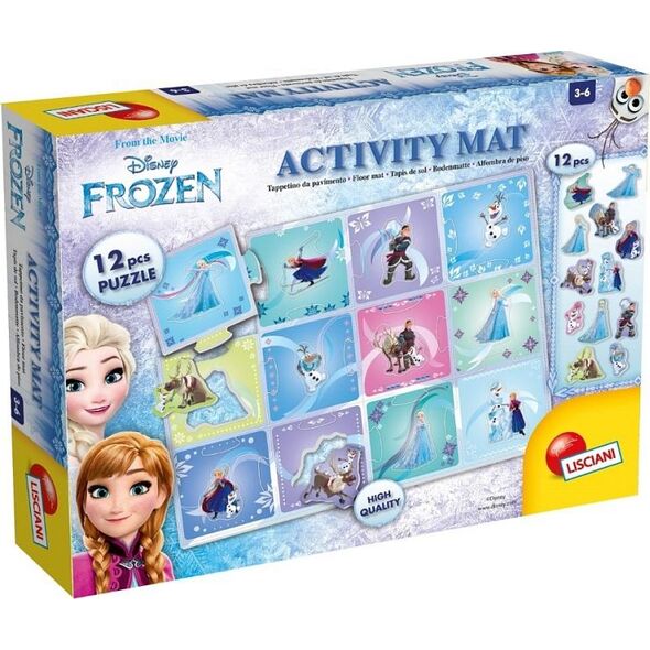 Lisciani Puzzle Mata Frozen 70x50cm 12 dużych puzzli 6296891 8008324068029