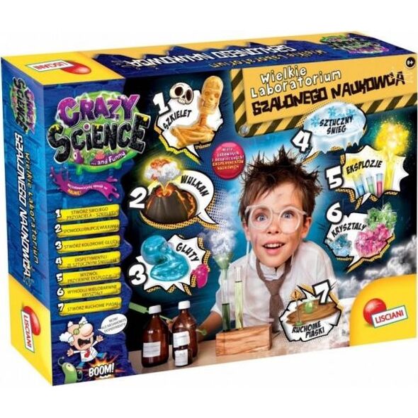 Lisciani Crazy Science Labolatorium szalonego naukowca 7w1 6297639 8008324075584