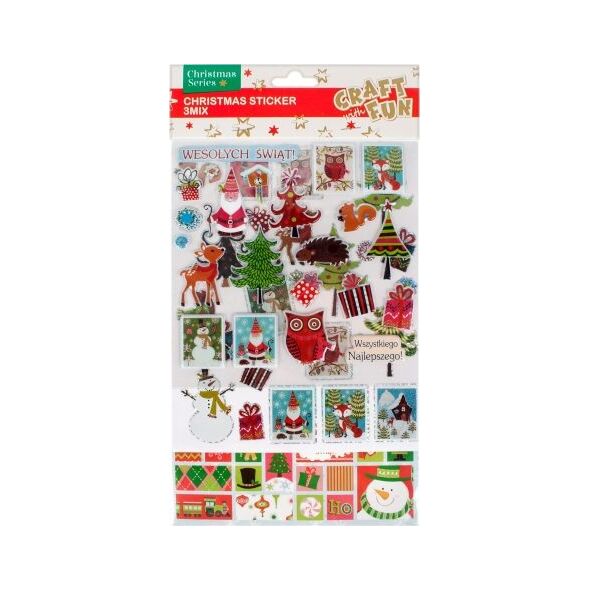 Craft with Fun CF OZDOBA BN NAKLEJKI 3MIX 16X29 12/288 6302509 5902643699908