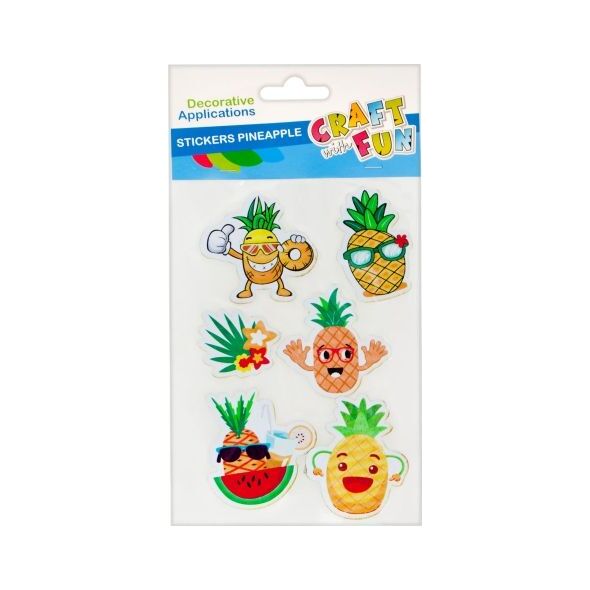 Craft with Fun CF NAKLEJKI ANANASY EVA 6SZT PBH 40/160 6302519 5903246461534