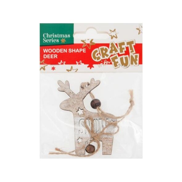 Craft with Fun Ozdoba drewniana renifer zawieszka 6302528 5903246400953