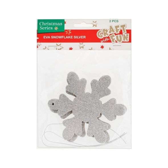 Craft with Fun Ozdoba płatek śniegu srebrny 6302564 5903246400892