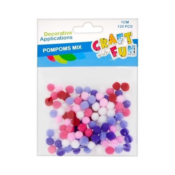 Craft with Fun CF OZDOBA DEK POMPON 1CM/120SZT PBH 40/400 6302589 5903246461183