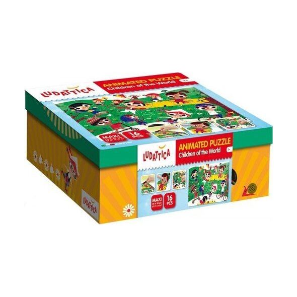 Lisciani LUDATTICA ANIMATED PUZZLE WORLD"S CHILDREN 6310240 8008324058044