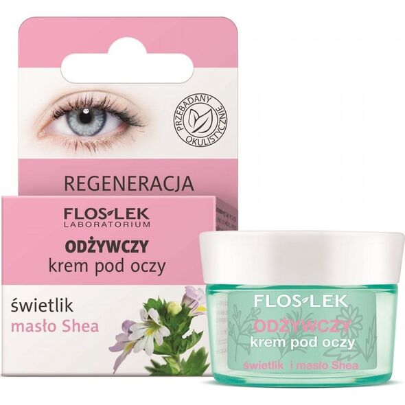 Floslek Krem pod oczy Pielęgnacja oczu Świetlik-Masło Shea odżywczy 15ml 6344345 5905043007045