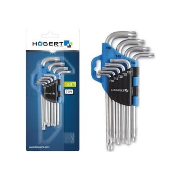 Högert Technik Klucze torx zestaw 9 sztuk HOGERT HT1W814 6382128 5901867115232